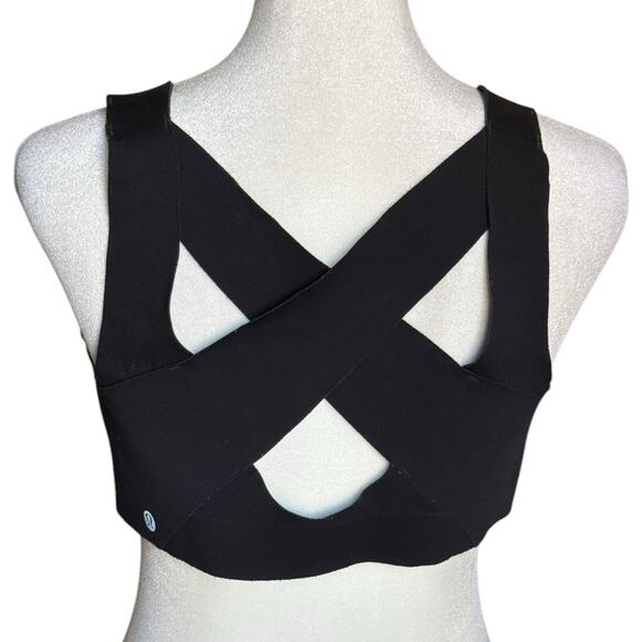 Lululemon Enlite Bra Women's 36C Black Front Zip Sports Running Fitness Work Out - Picture 1 of 8